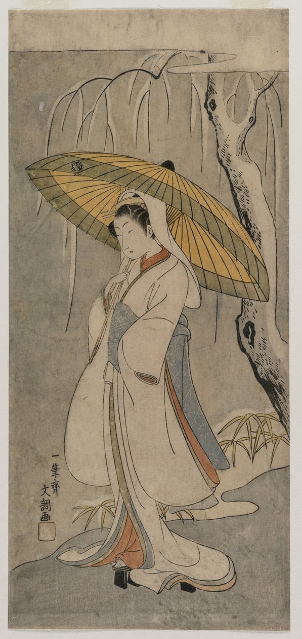 Segawa Kikunojo II als Reiherjungfrau (aus der Serie Ichimura Theater) von Ippitsusai Bunchō