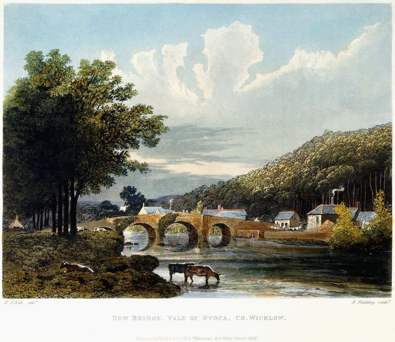 Neue Brücke, Vale of Ovoca, Co. Wicklow, 1835 von Irish School