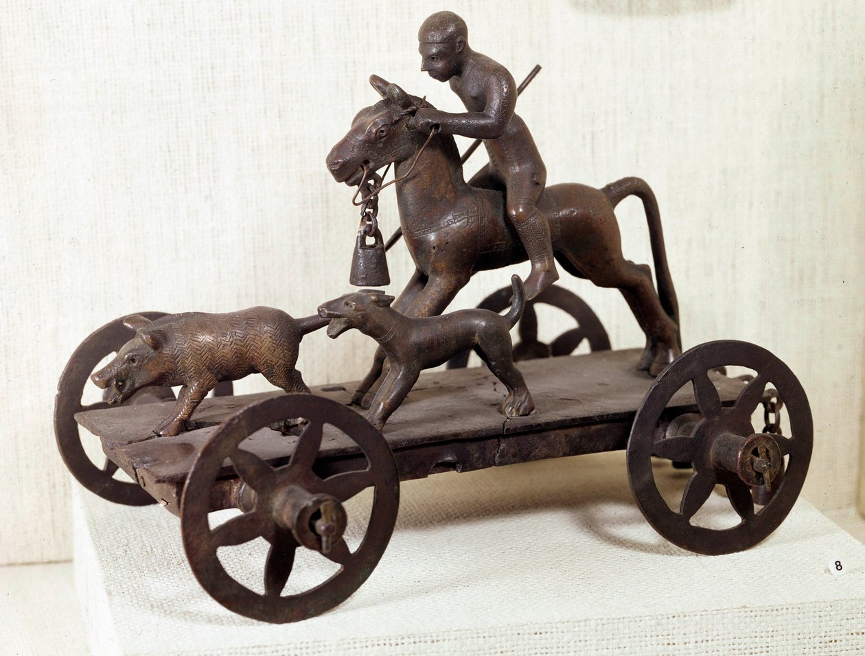 Eisenzeit: Miniaturbronze Merida-Wagen von Iron Age