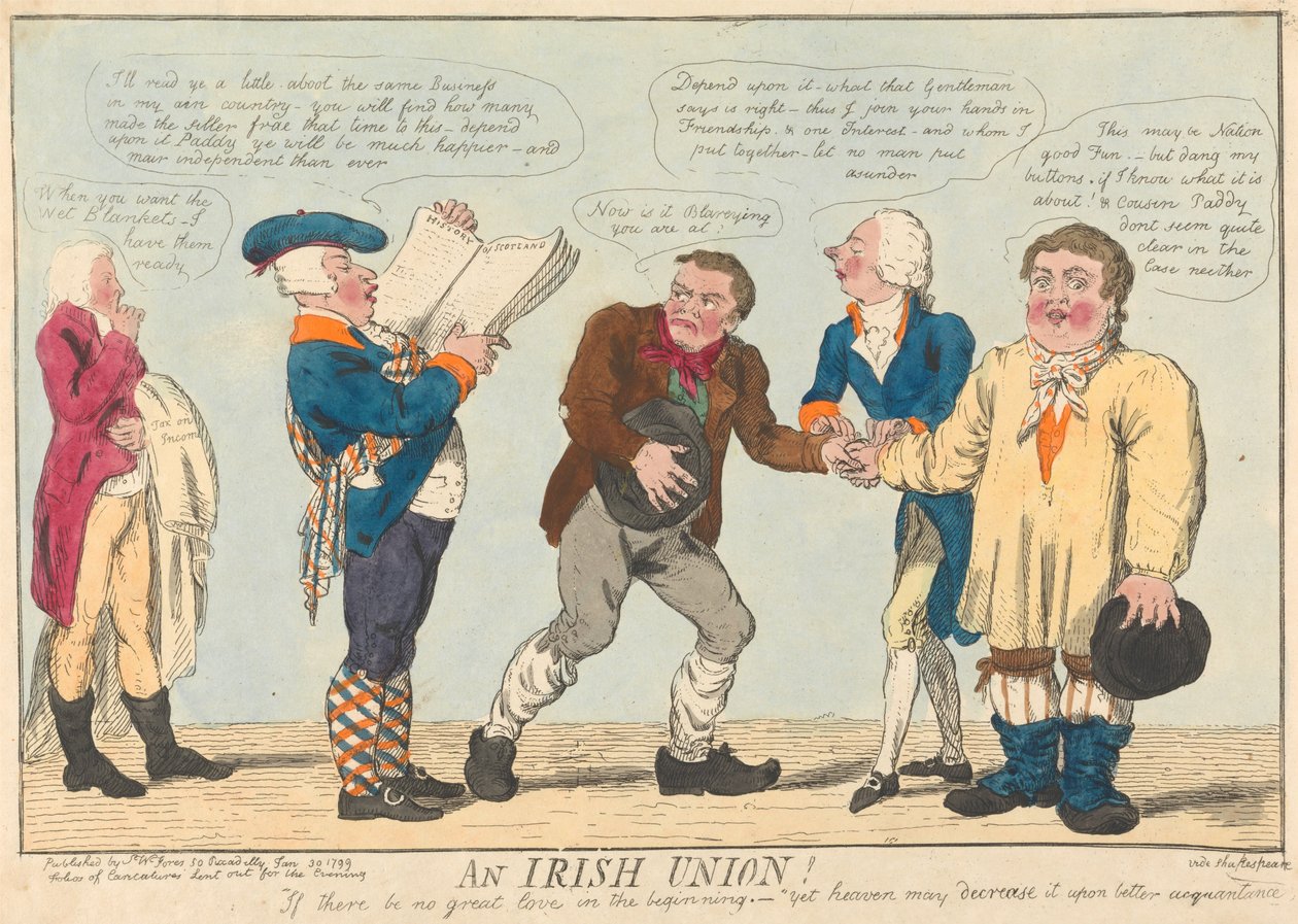 Eine irische Union von Isaac Cruikshank