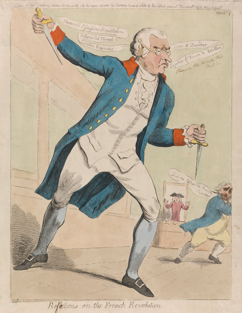 Reflexionen über die Französische Revolution von Isaac Cruikshank