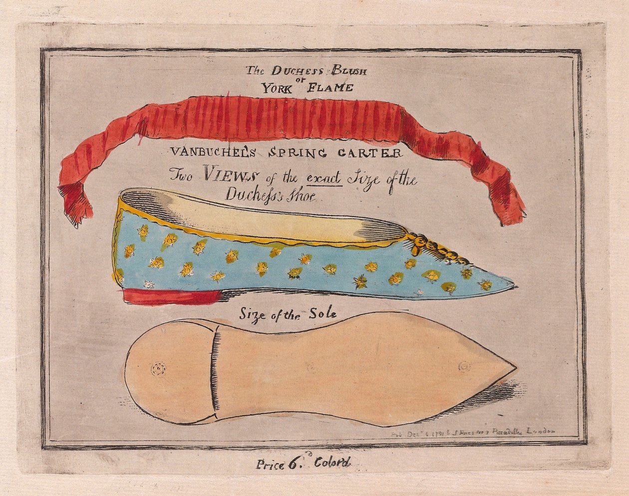 Das Erröten der Herzogin oder York-Flamme von Isaac Cruikshank