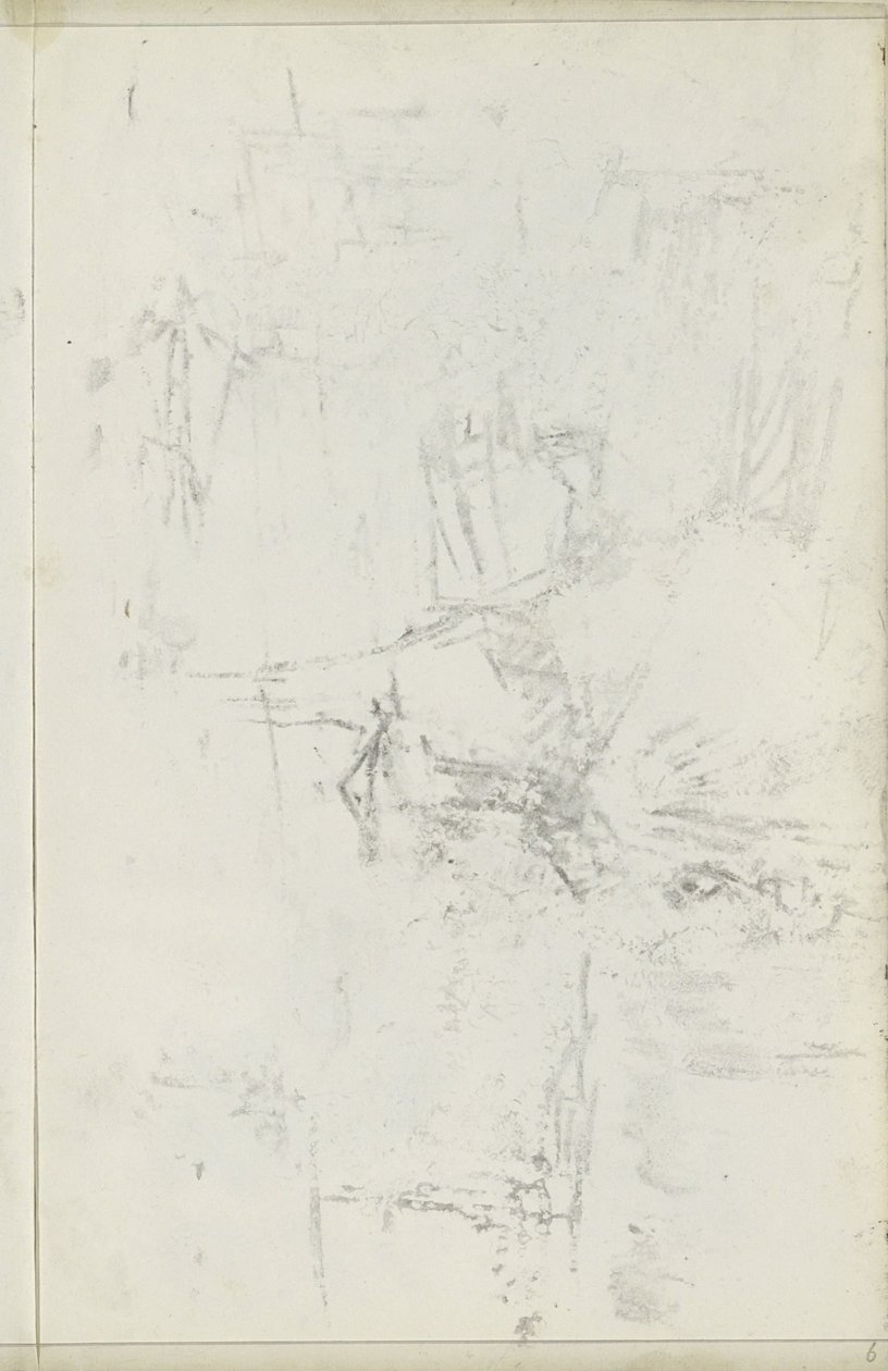 Abklatsch der Kreidezeichnung auf Blatt 5 verso von Isaac Israels