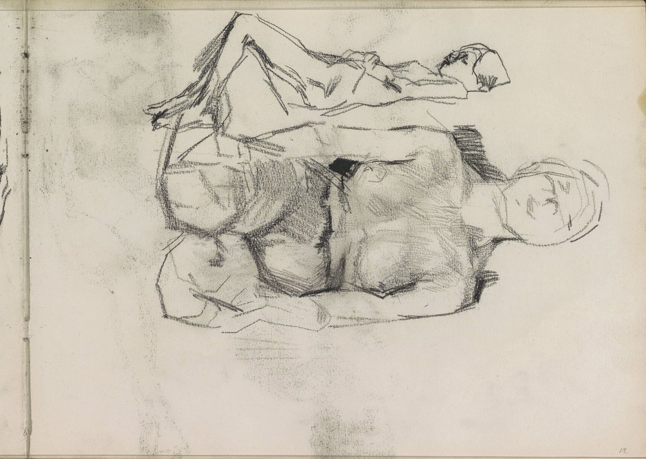Kniendes und liegendes weibliches Akt von Isaac Israels