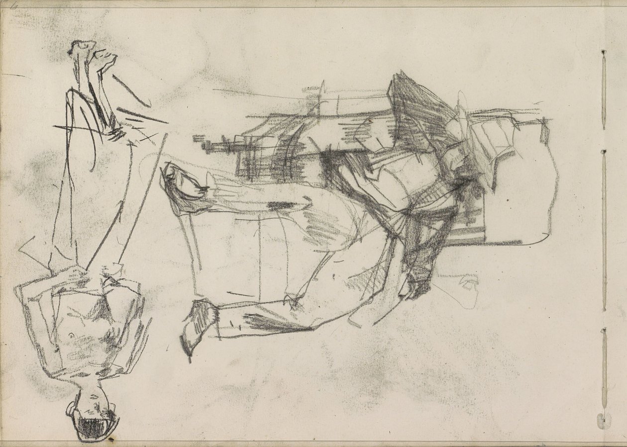 Mann auf einem Stuhl und eine stehende Frau von Isaac Israels
