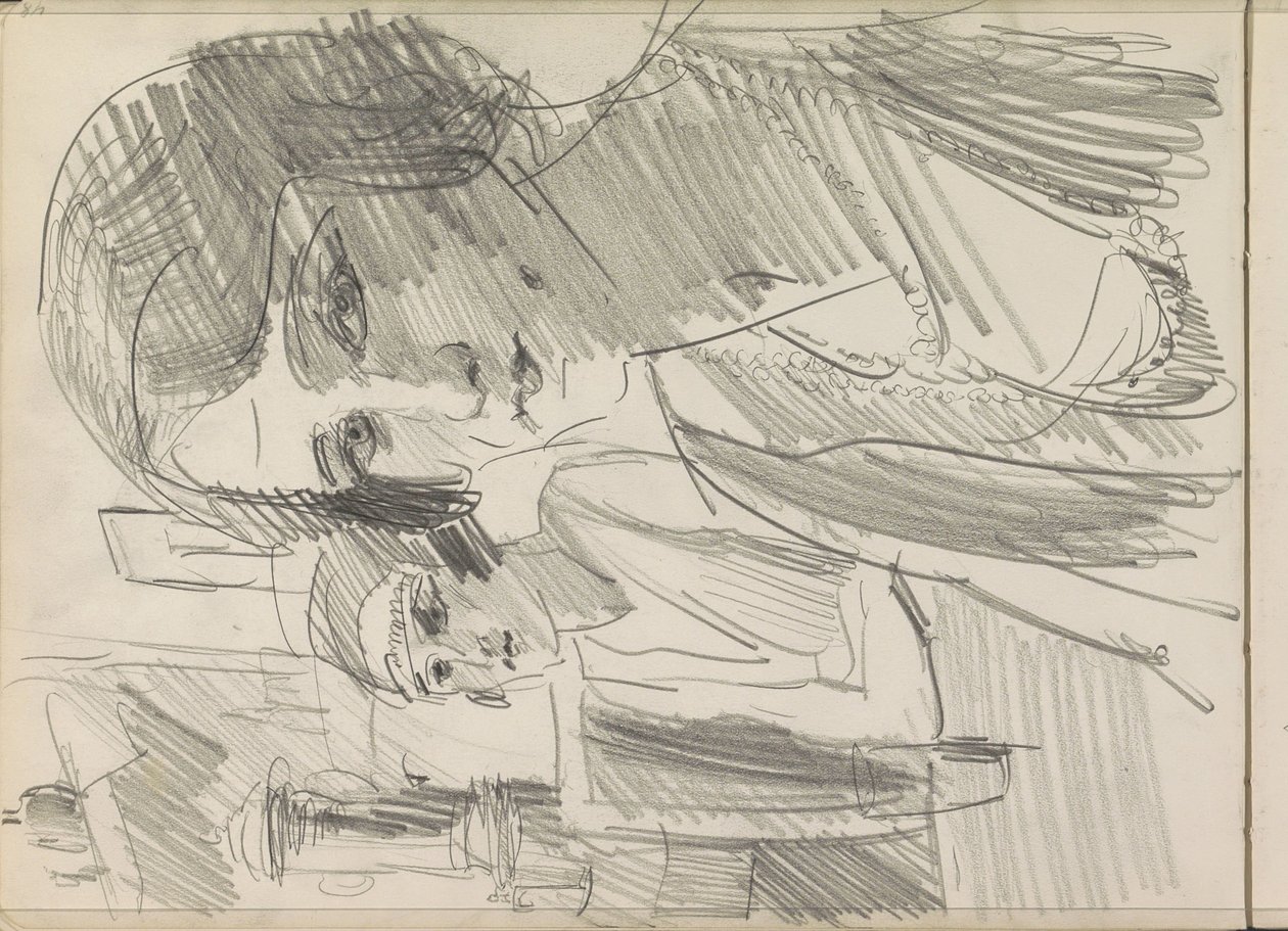 Zwei Frauen an einem Tisch, möglicherweise auf einer Terrasse von Isaac Israels