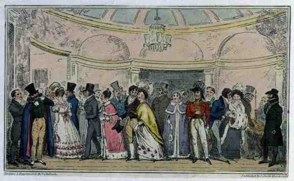 Verlassen der Oper, veröffentlicht von C. Smith von Isaac Robert Cruikshank