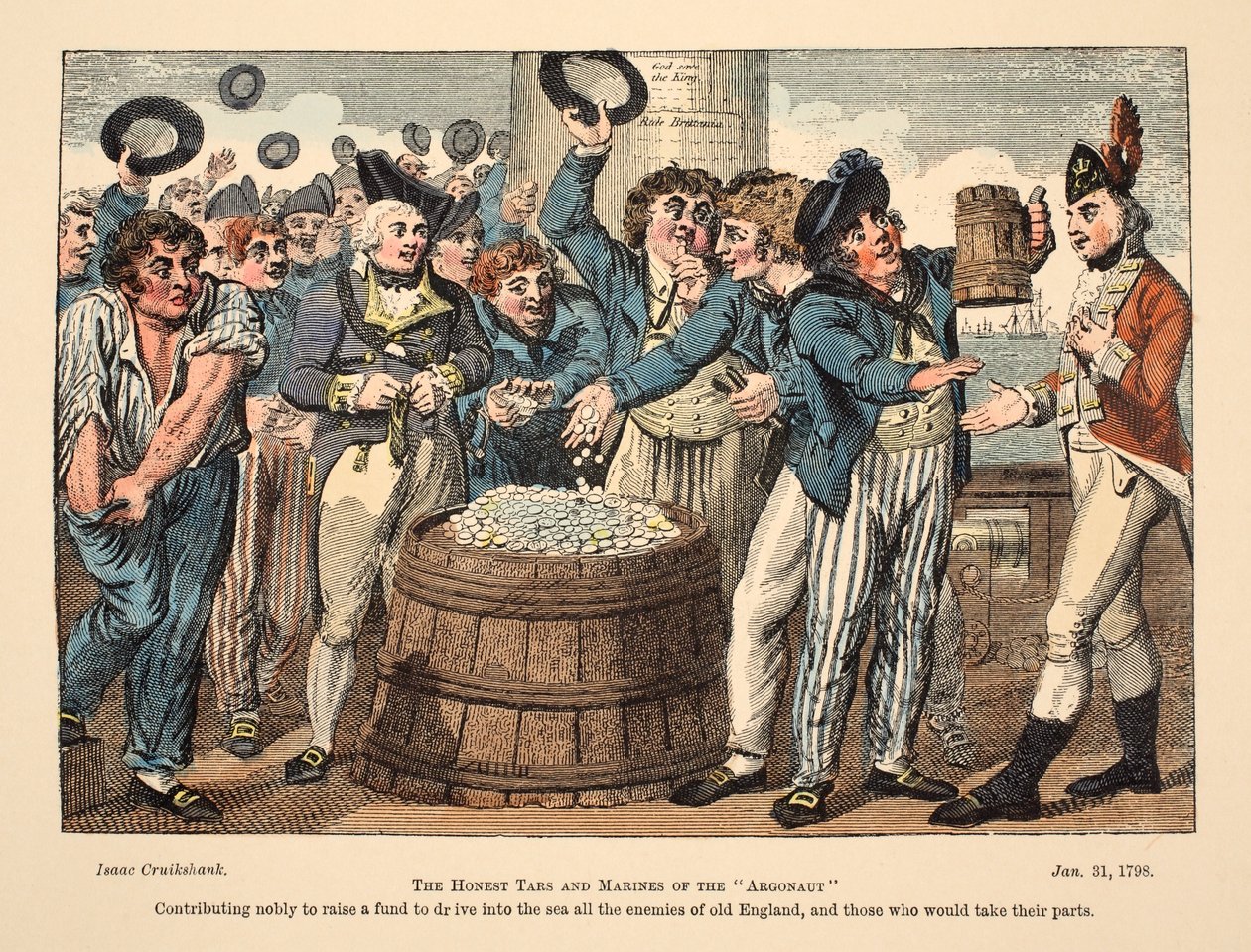 Die ehrlichen Matrosen und Marinesoldaten der Argonaut von Isaac Robert Cruikshank