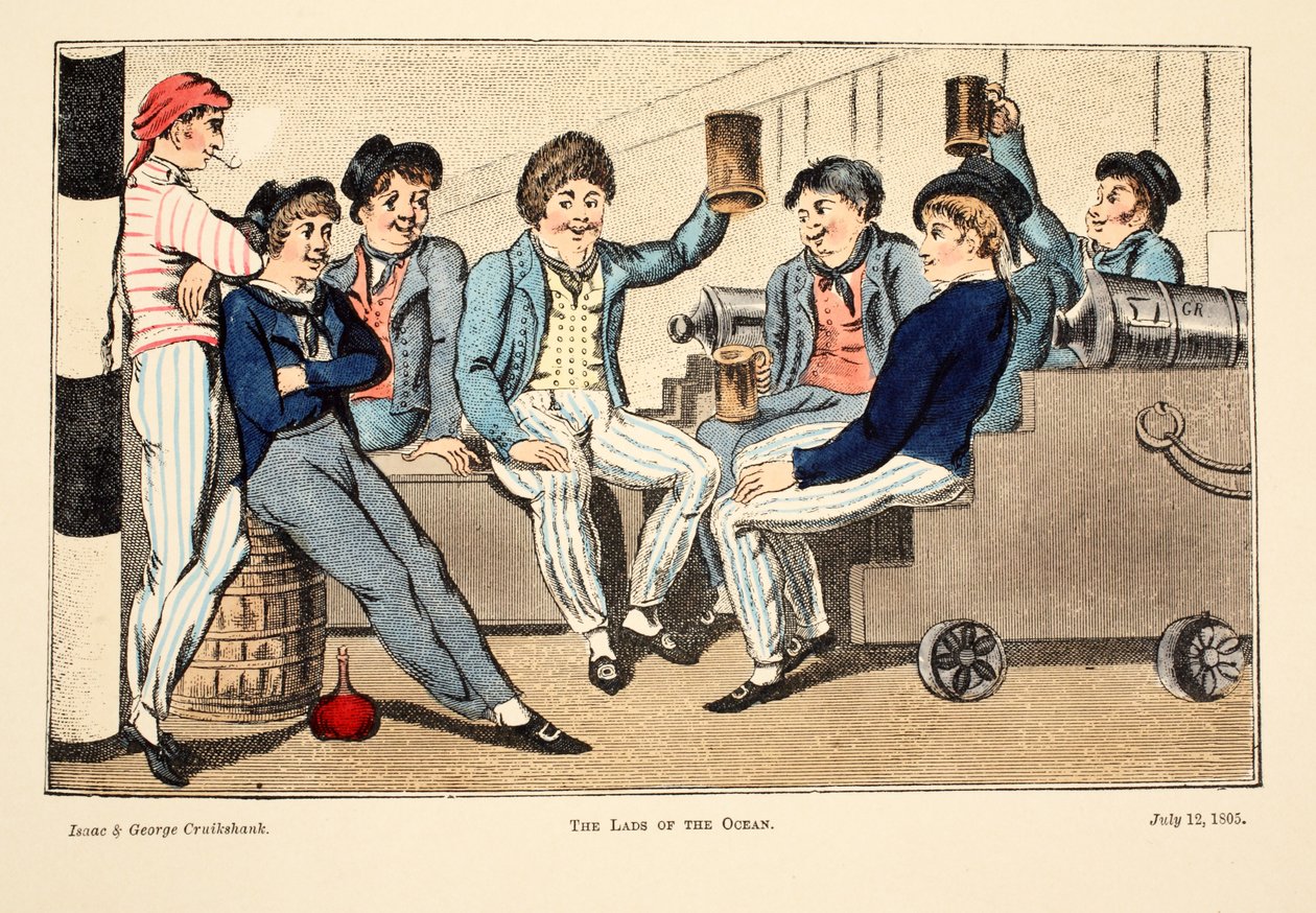 Die Jungs des Ozeans, 1805 von Isaac, Robert and George Cruikshank