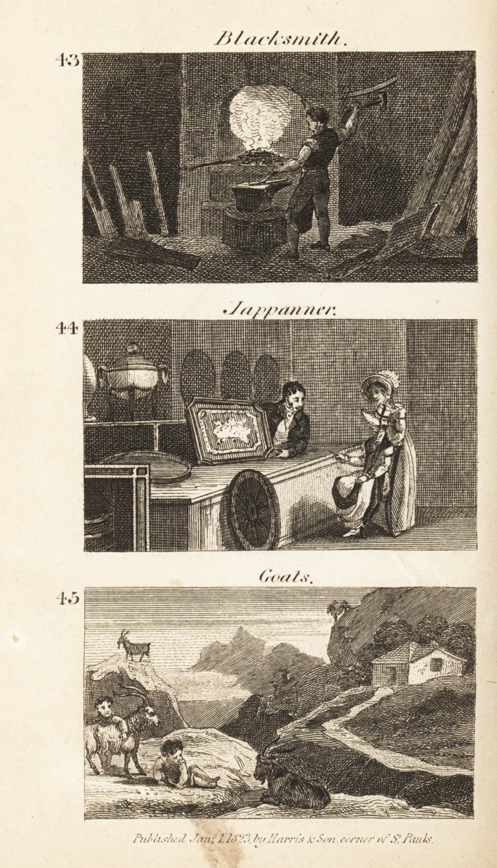 Berufe im Regency-England: Schmied, Japanner und Ziegen von Isaac Taylor