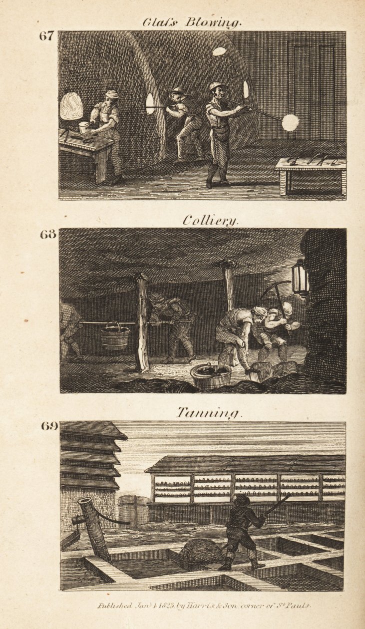Berufe im Regency-England: Glasblasen, Bergbau und Gerberei von Isaac Taylor
