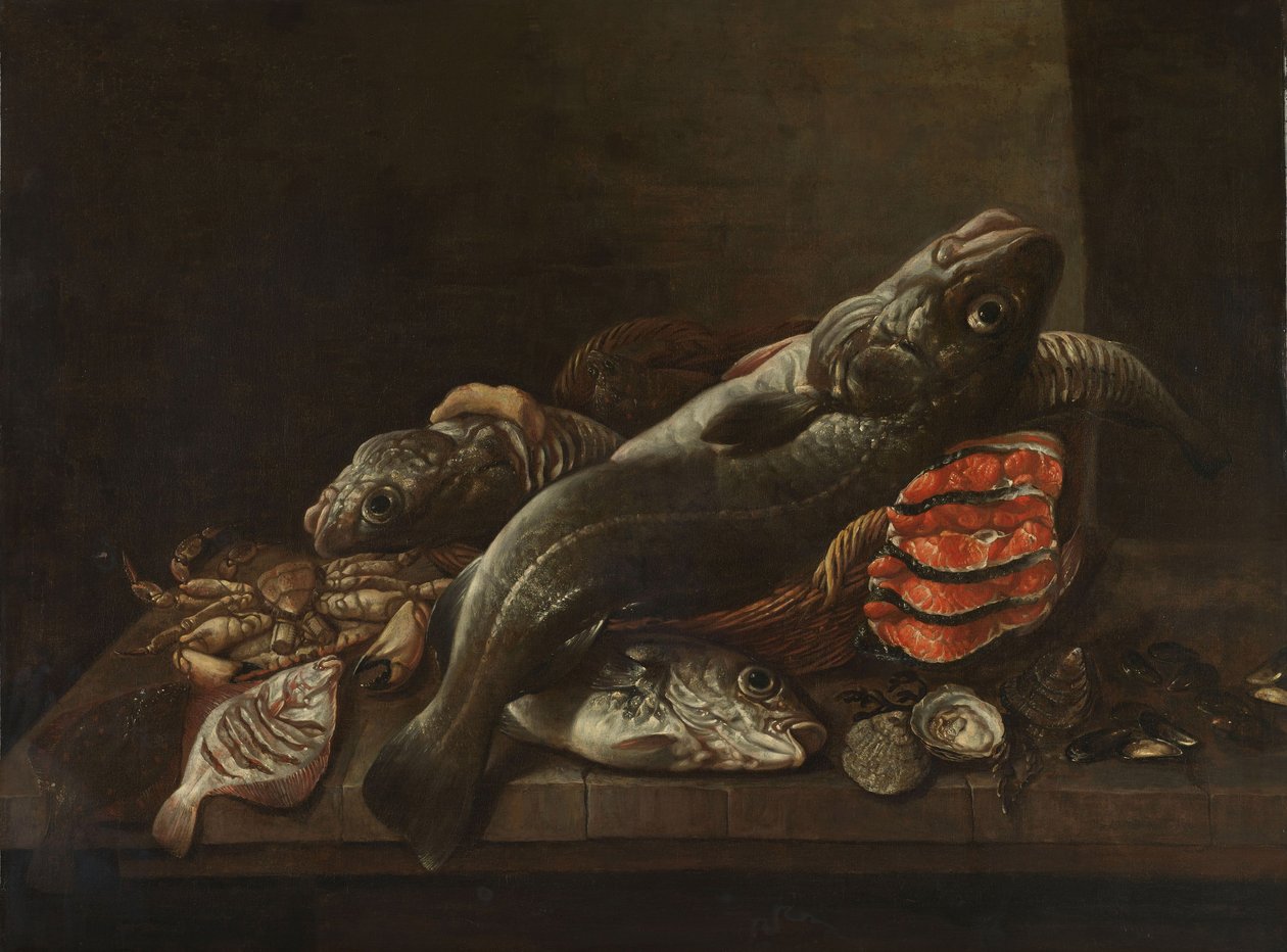 Stillleben mit Fisch von Isaac van Duynen