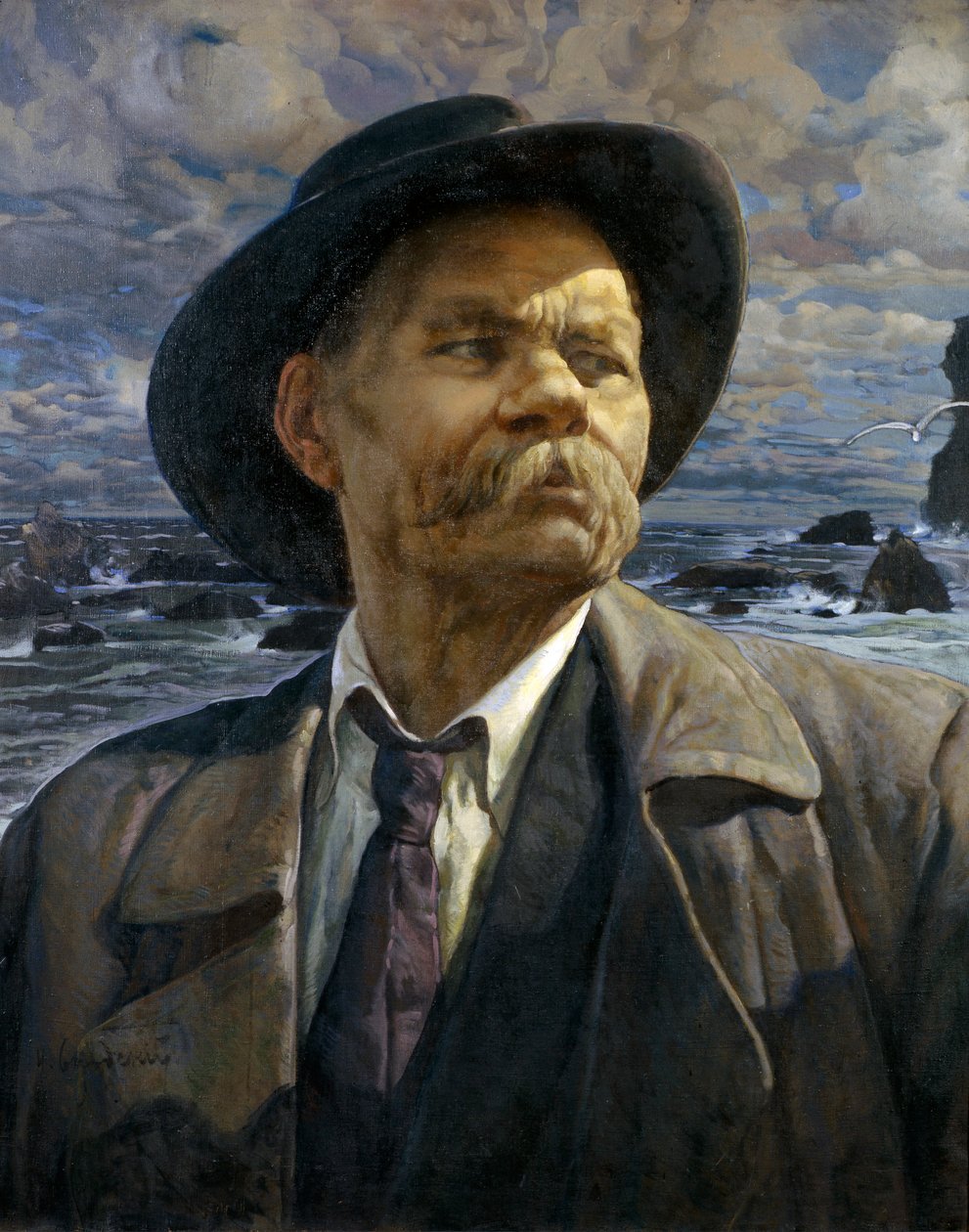 Porträt des Autors Maxim Gorki, 1936 von Isaak Israilevich Brodsky