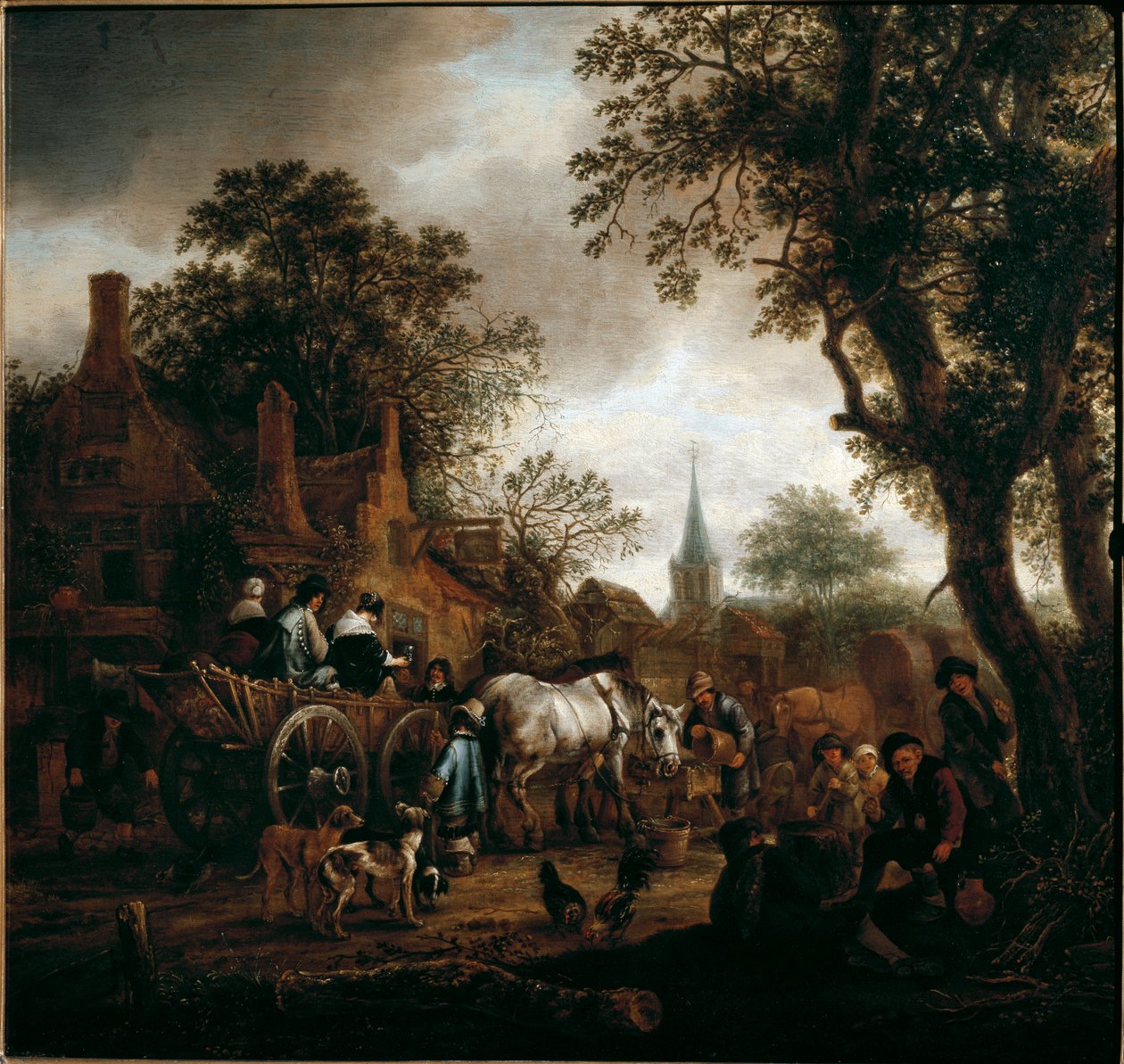 Die Pause im Gasthaus von Isack van Ostade