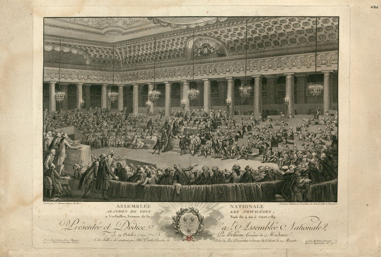 Die Nacht des 4. August 1789 in der Nationalversammlung, 1790 von Isidore Stanislas Helman