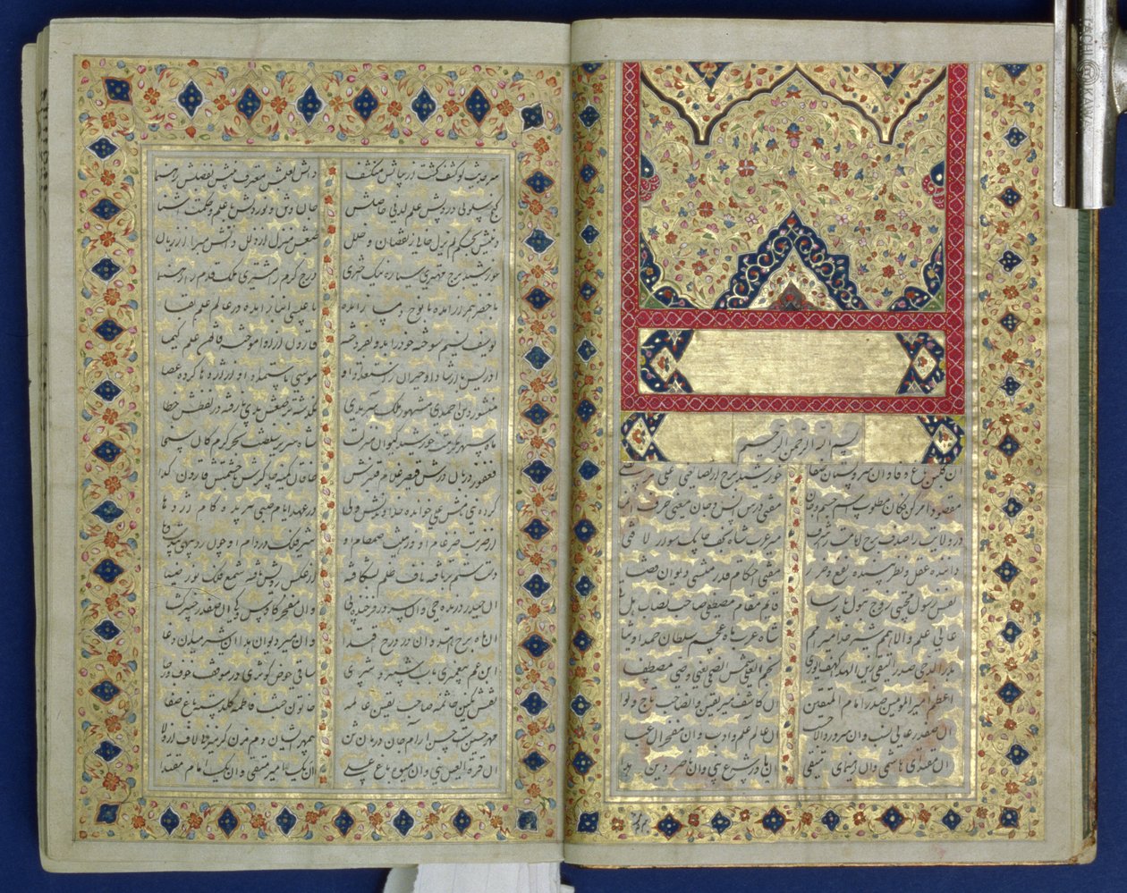 Illuminierte Seiten aus einem Manuskript von Hafez, Zand-Periode, 1790 von Islamic School