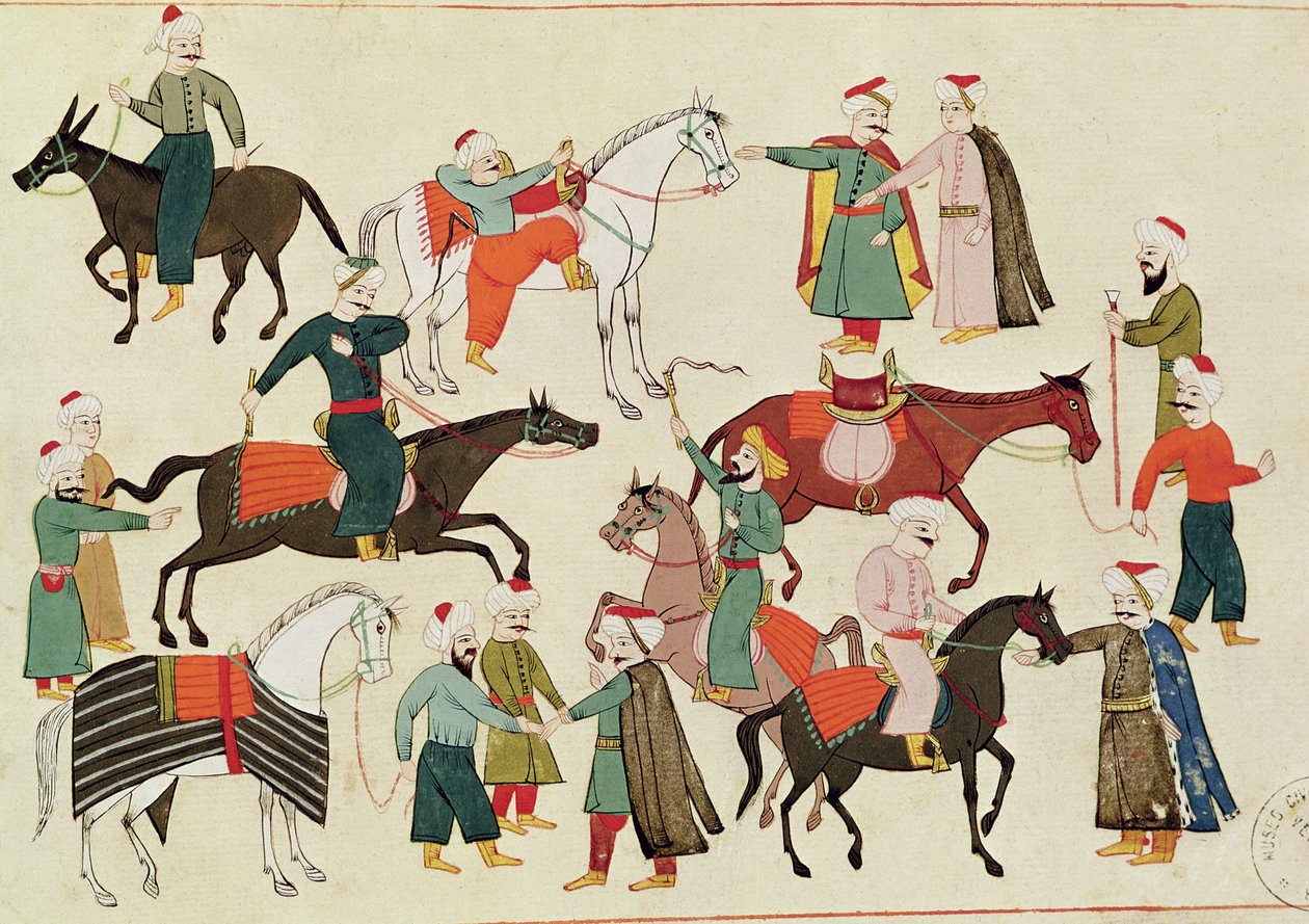 Ms 1671 Ein Pferdemarkt, ca. 1580 von Islamic School