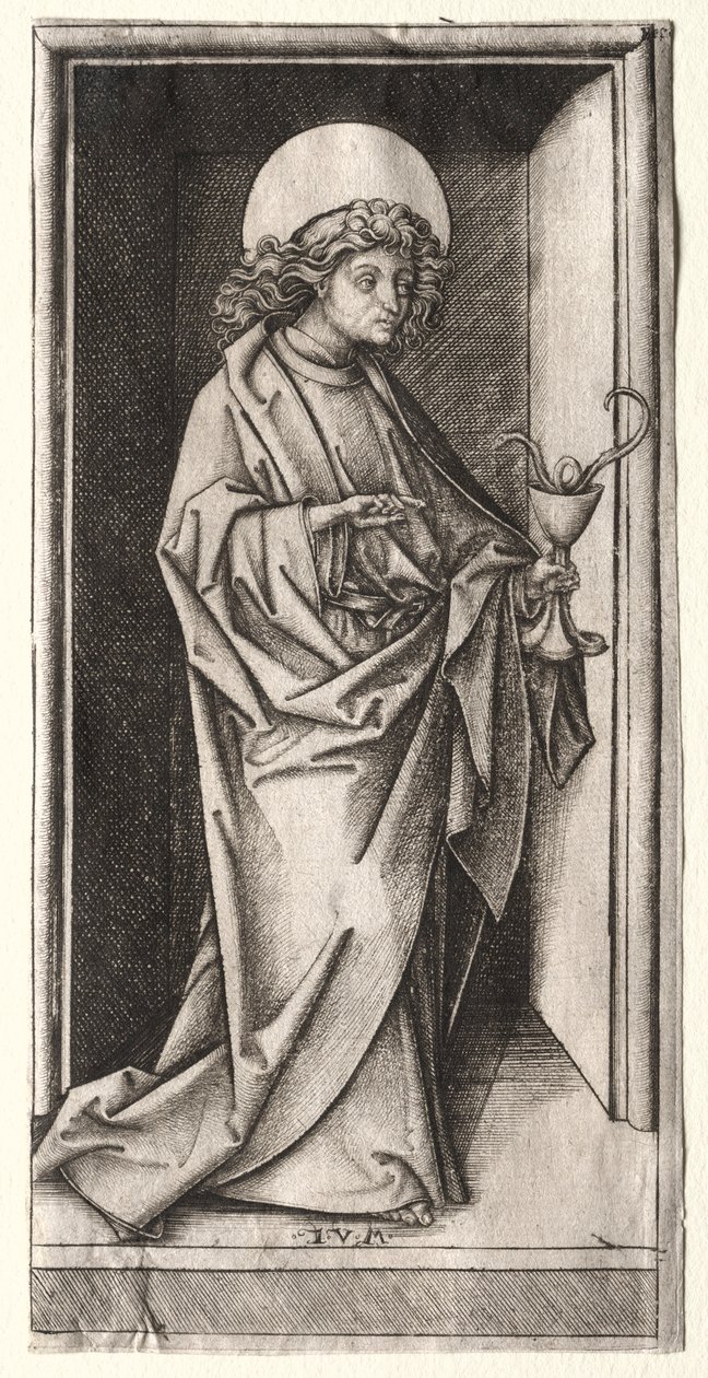 St. Johannes mit Schlange im Kelch von Israhel van Meckenem