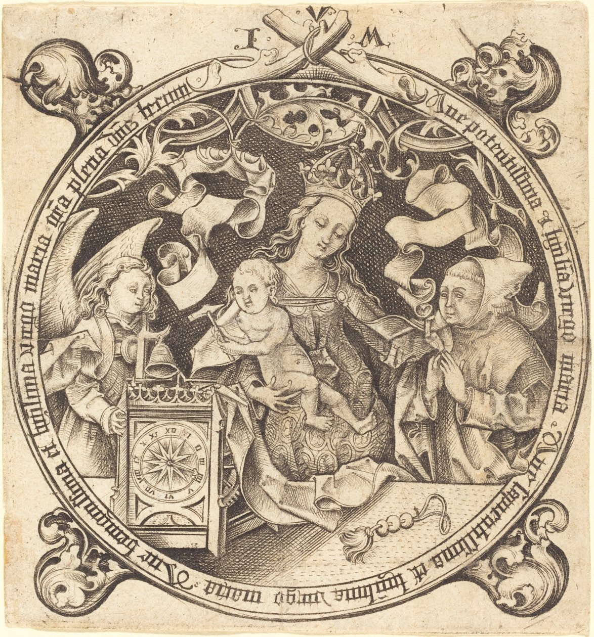 Die Madonna mit der Uhr von Israhel van Meckenem