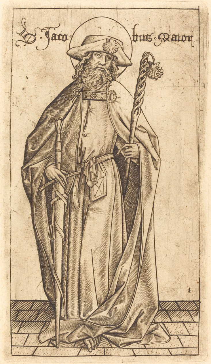 Heiliger Jakobus der Ältere von Israhel van Meckenem after Master E.S.