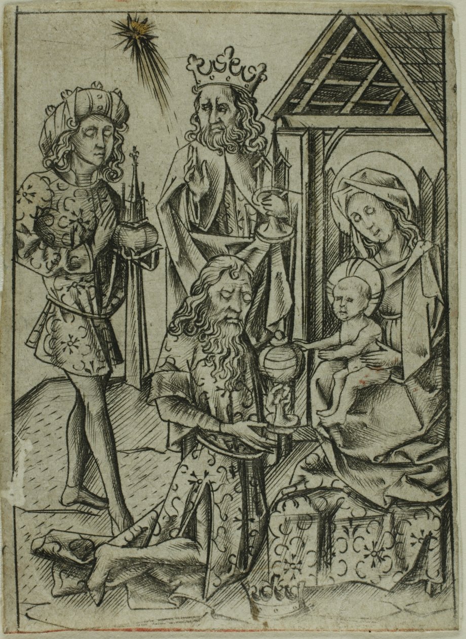 Die Anbetung der Könige von Israhel van Meckenem the younger