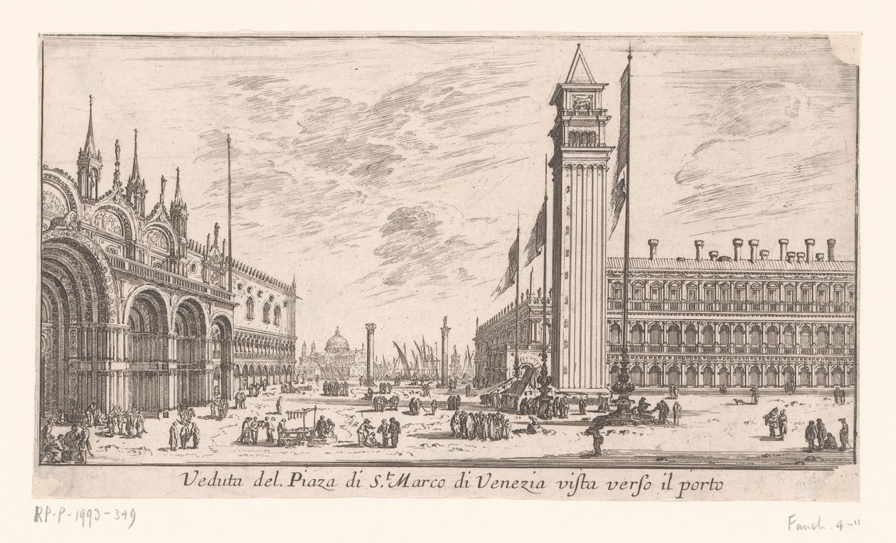 Ansicht des Markusplatzes in Venedig von Israël Silvestre