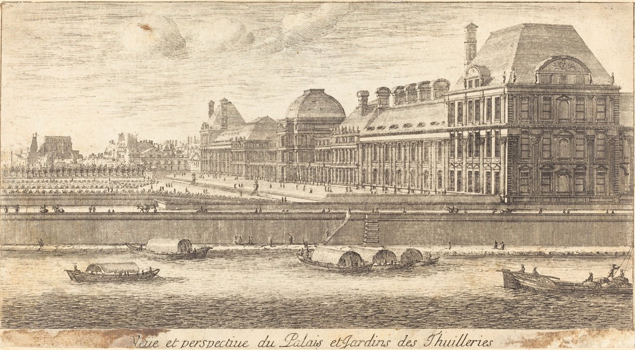 Ansicht und Perspektive des Palais und der Gärten der Tuilerien von Israël Silvestre
