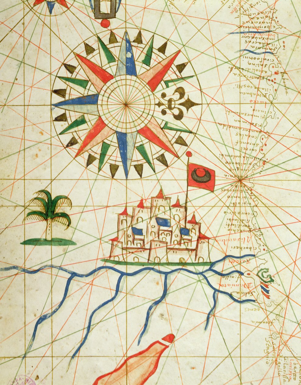 Ägypten, der Nil und Kairo, aus einem nautischen Atlas, 1646 (Detail) von Italian School