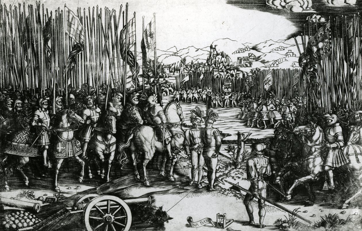 Die Schlacht von Ravenna von Italian School