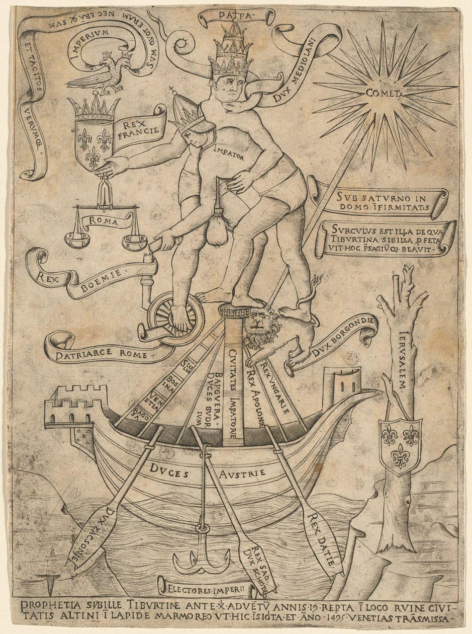 Allegorie des Kaisers und des Papstes von Italian 15th Century