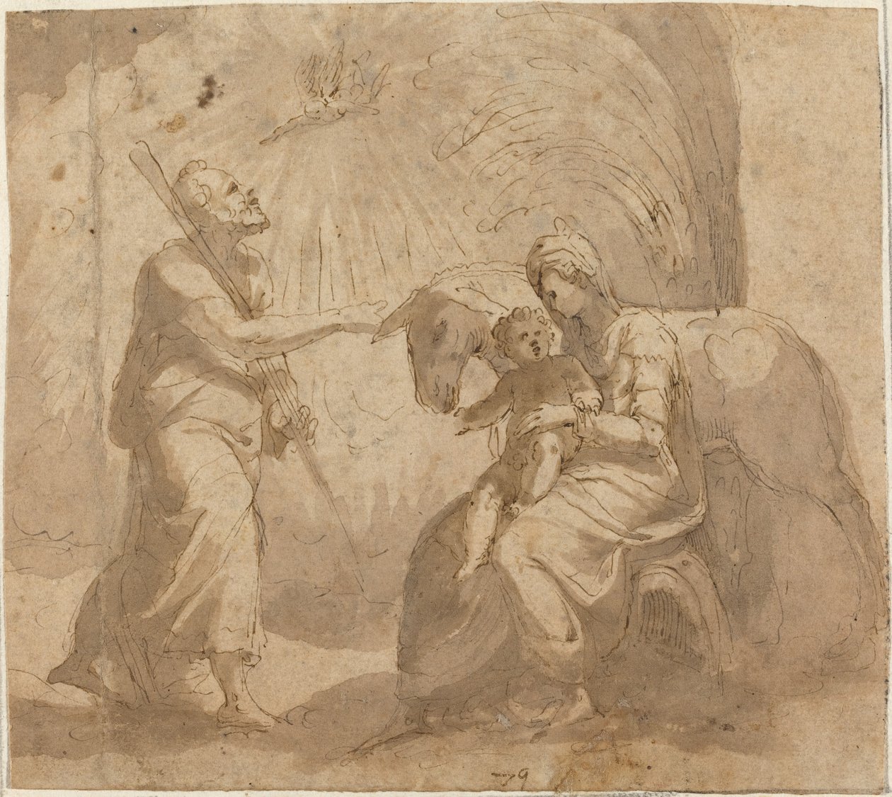 Die Rast auf der Flucht nach Ägypten von Italian 16th Century