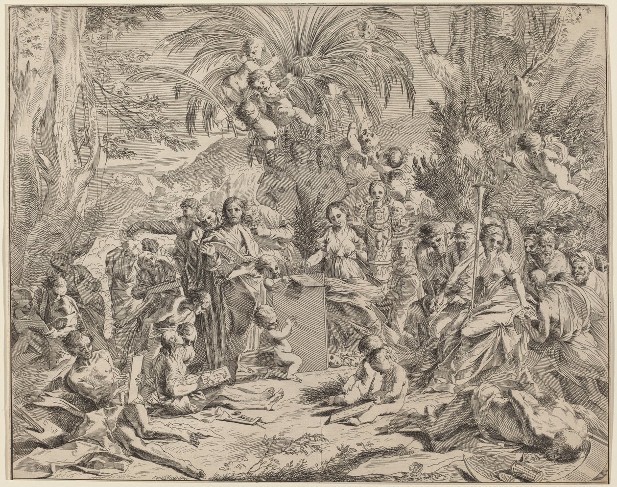 Allegorie der Malerei von Italian 17th Century, after Pietro Testa