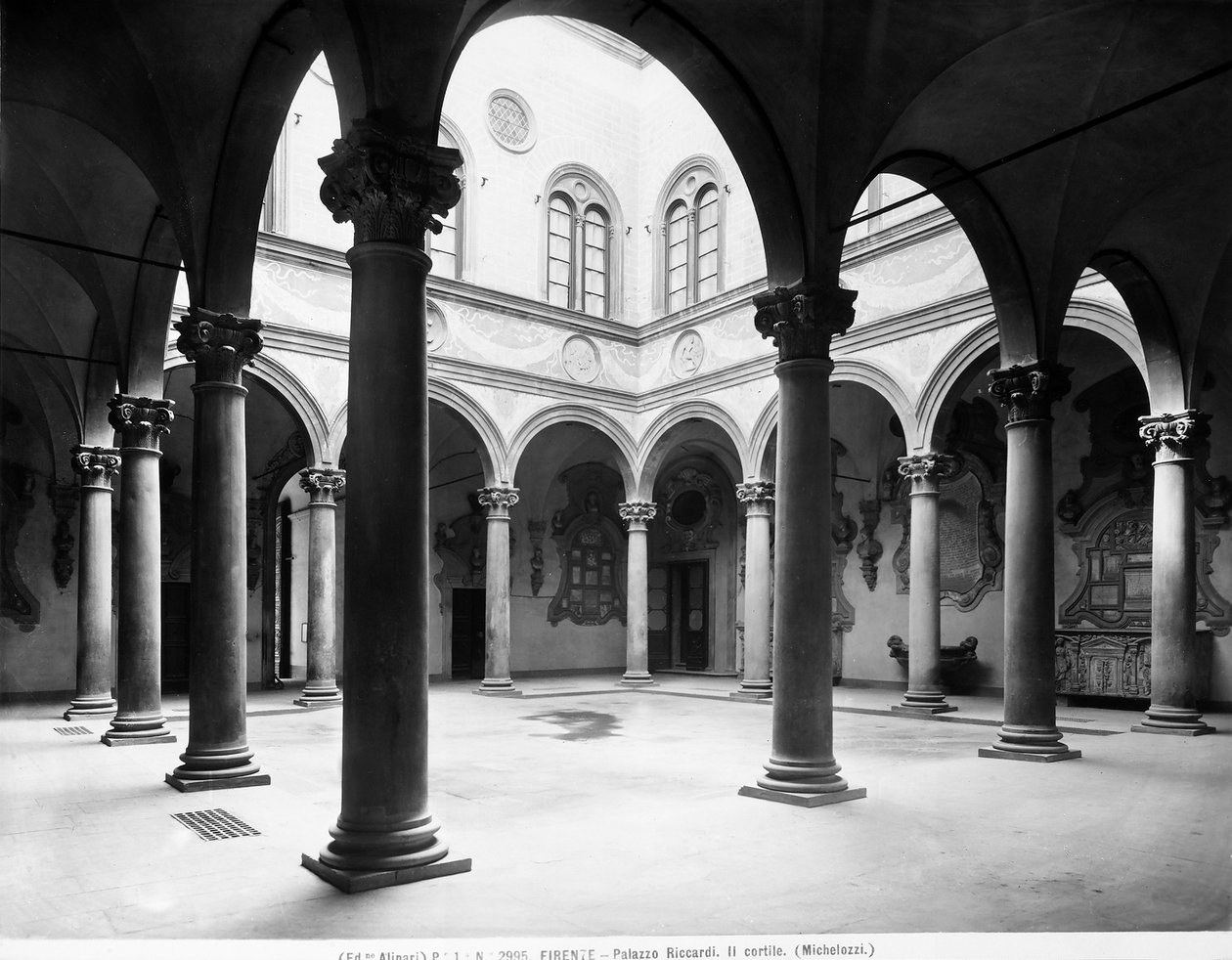 Hof des Palazzo Medici Riccardi, Florenz, Italien, ca. 1890 von Italian Photographer