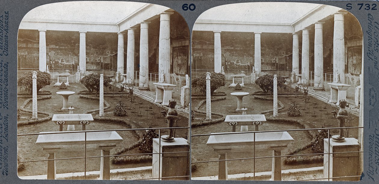 Das Haus der Vettii, Pompeji, aus The Underwood Travel Library, 1895 von Italian Photographer