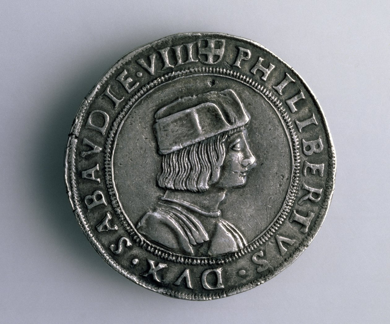 4-Teston-Münze (Vorderseite) von Philibert II. von Savoyen (1497-1504), 15.-16. Jahrhundert (Silber) von Italian School