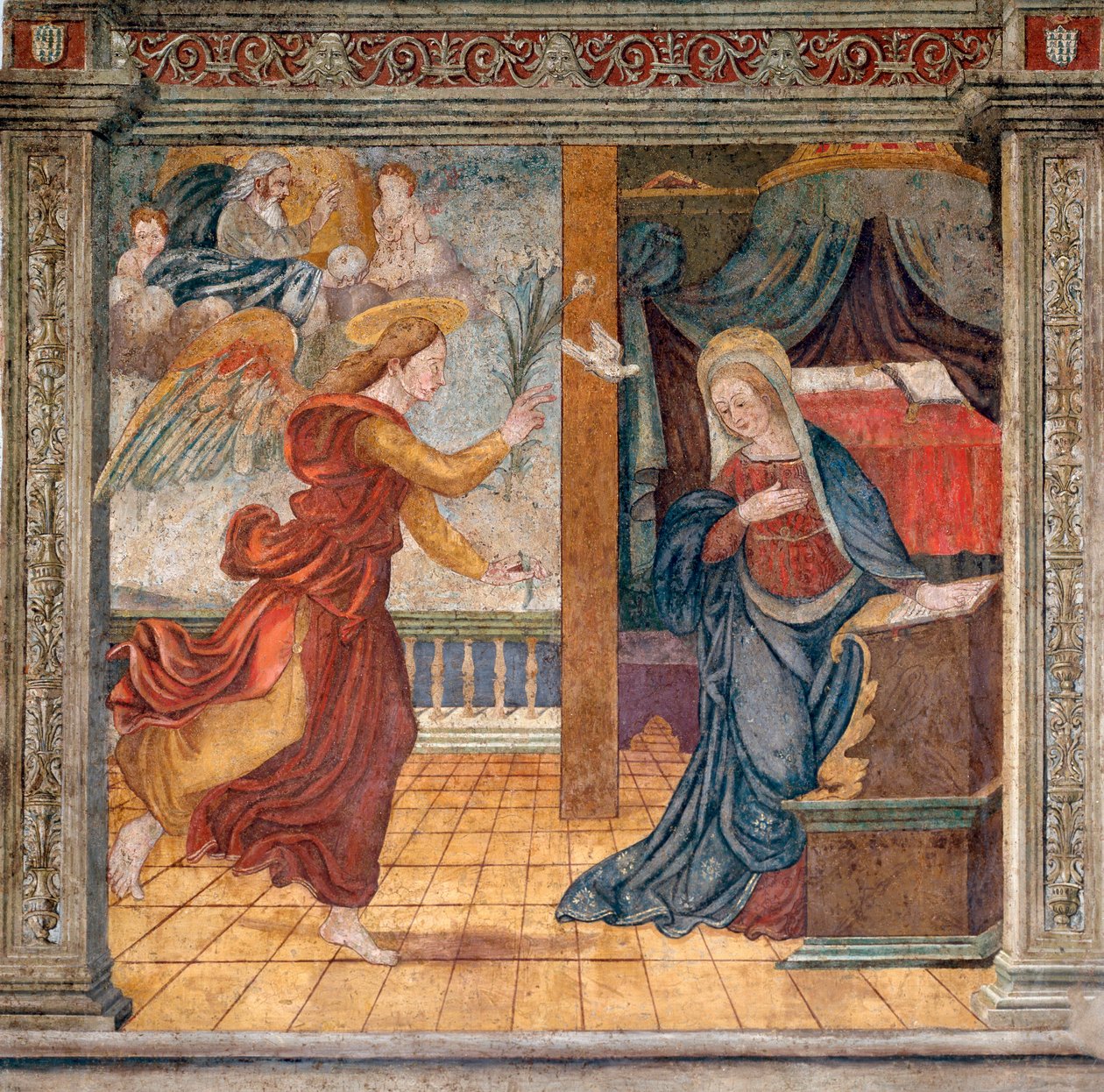 Anonymes Fresko aus dem Ende des 15. Jahrhunderts Camerino, Monastero di Santa Chiara von Italian School