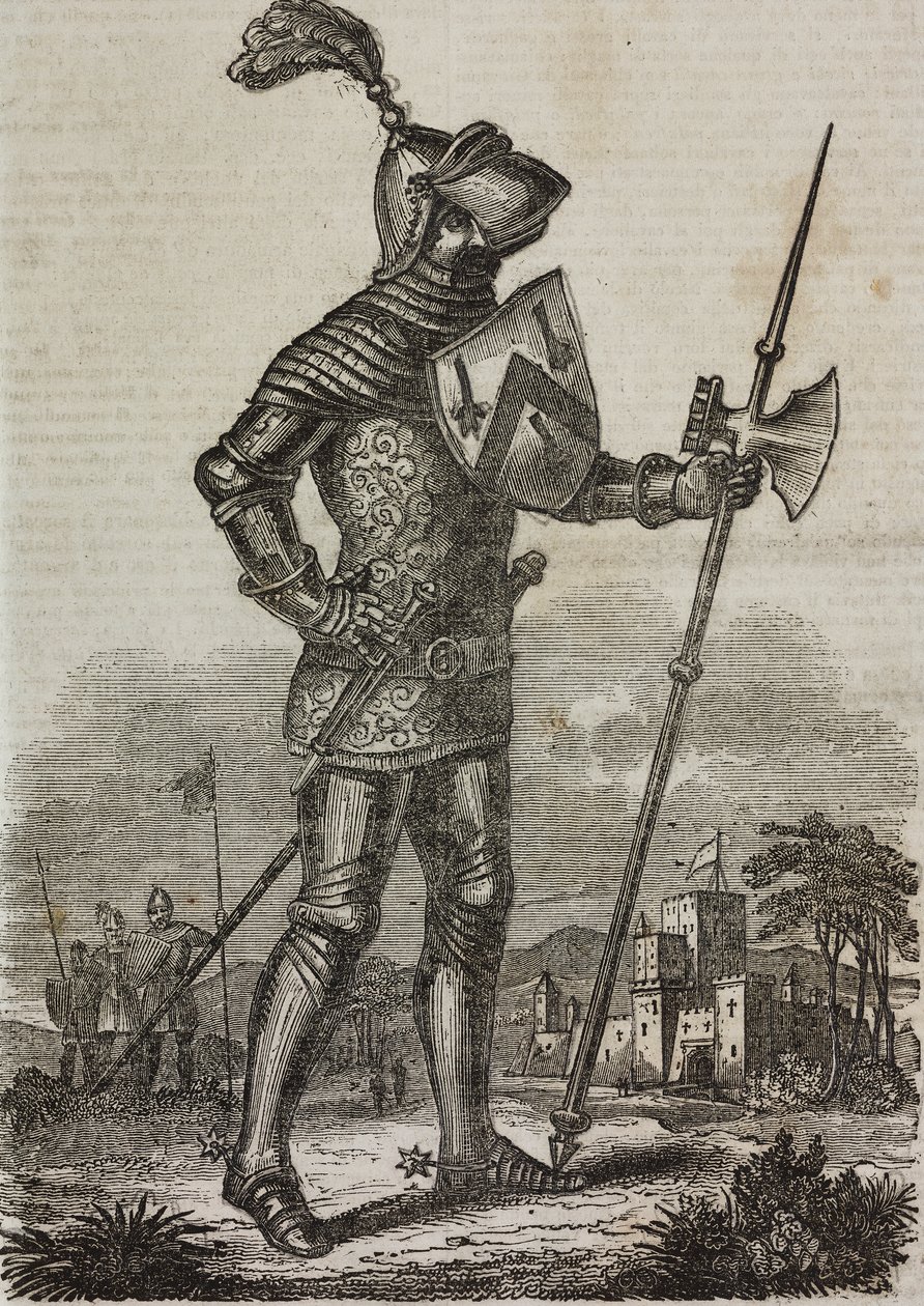Rüstung aus der Zeit von König Heinrich V. von England, Illustration aus 