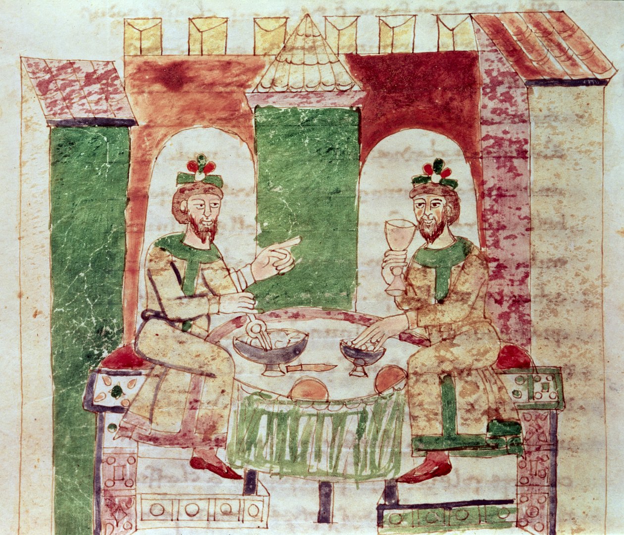 Der Tisch der Reichen, aus De Universo von Rabanus Maurus, 1023 von Italian School