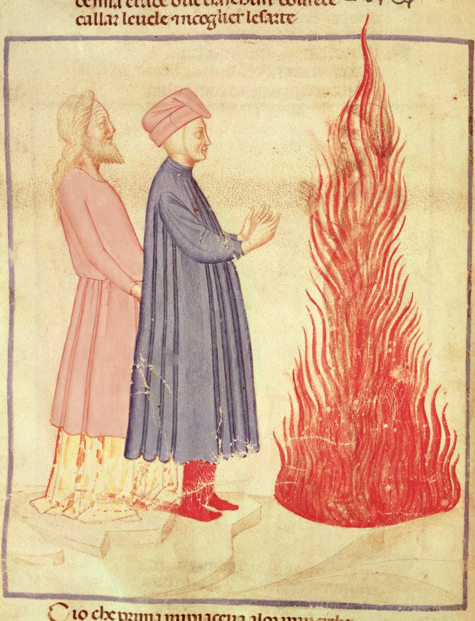 Dante und Virgil (70-19 v. Chr.) erkennen Odysseus, aus Die Göttliche Komödie von Dante Alighieri (1265-1321) von Italian School