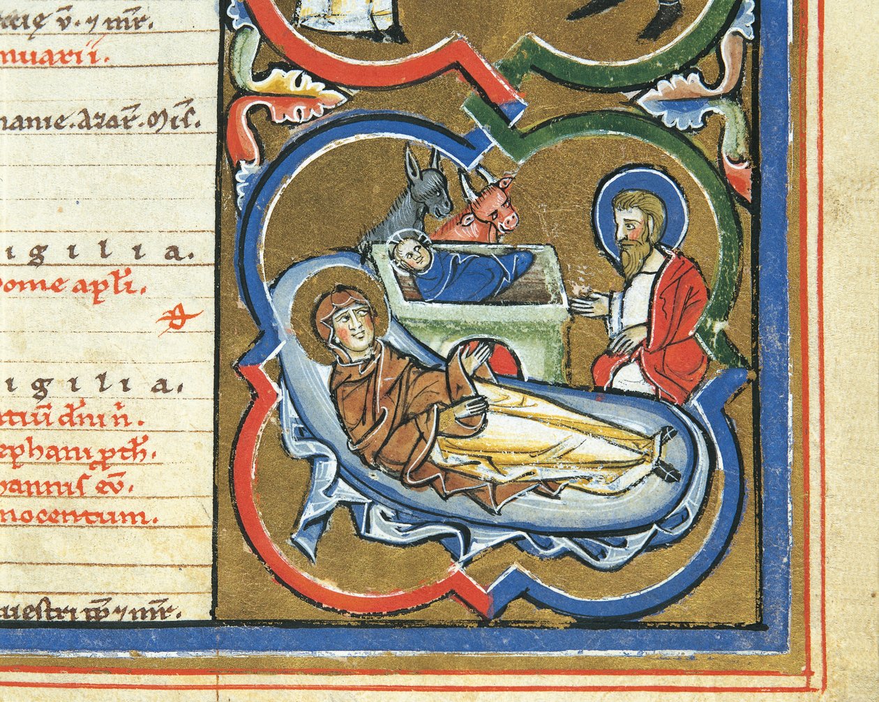 Elisabethanischer Kalender, Dezember, Geburt Christi von Italian School