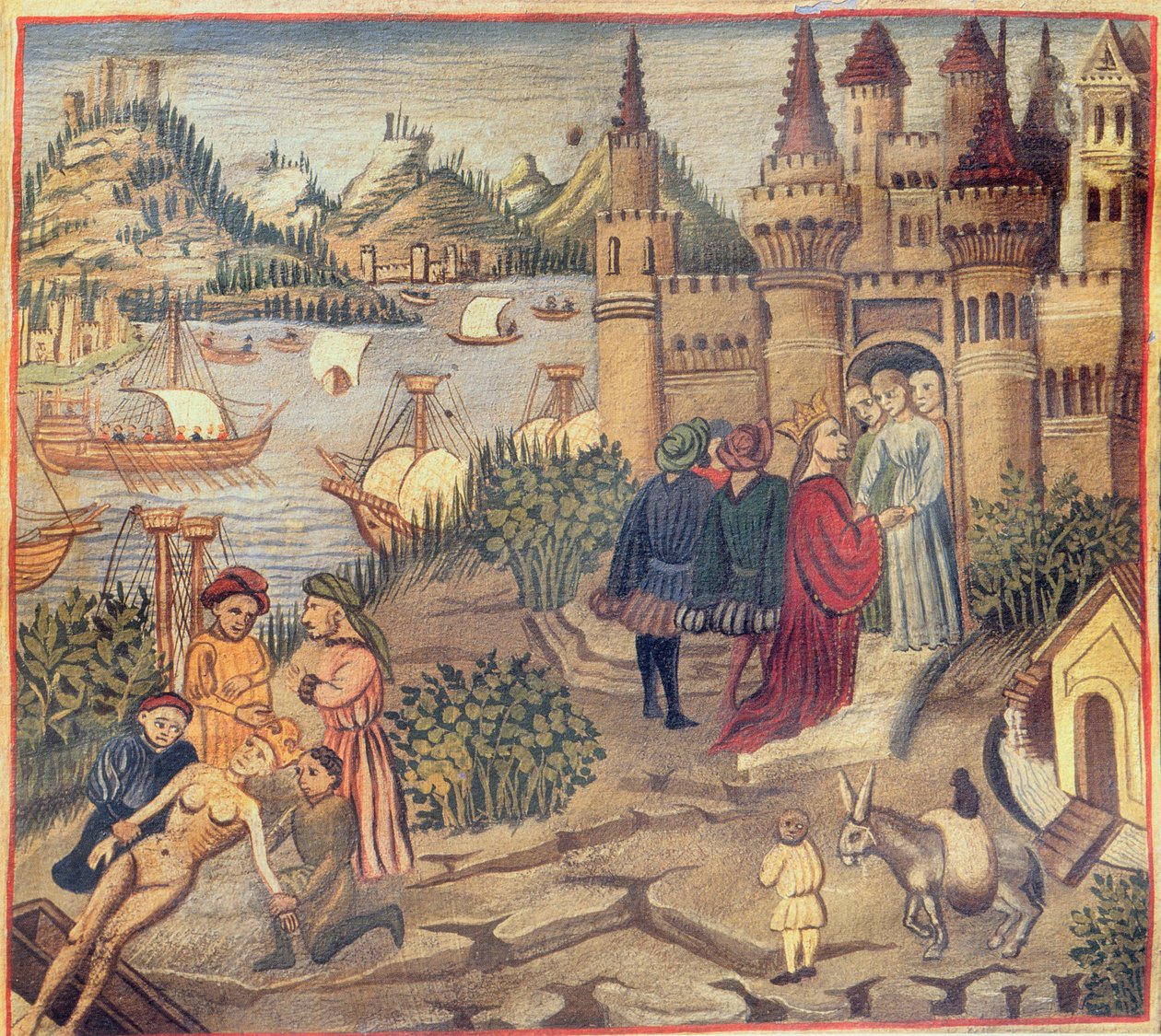 Faksimile der Schule von Salerno, aus dem Kanon der Medizin von Avicenna von Italian School