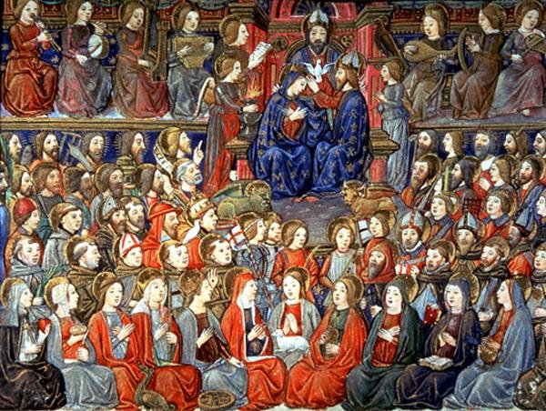 Fol.151v Das Jüngste Gericht: Die Gerechten werden zum Festmahl gerufen von Italian School