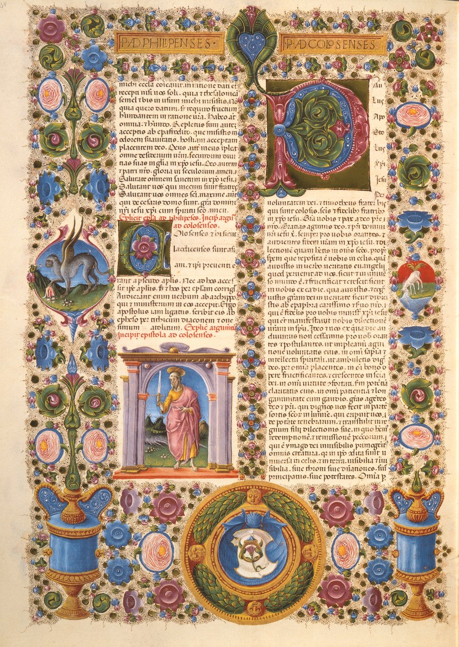 Brief von Paulus an die Kolosser, aus der Borso d