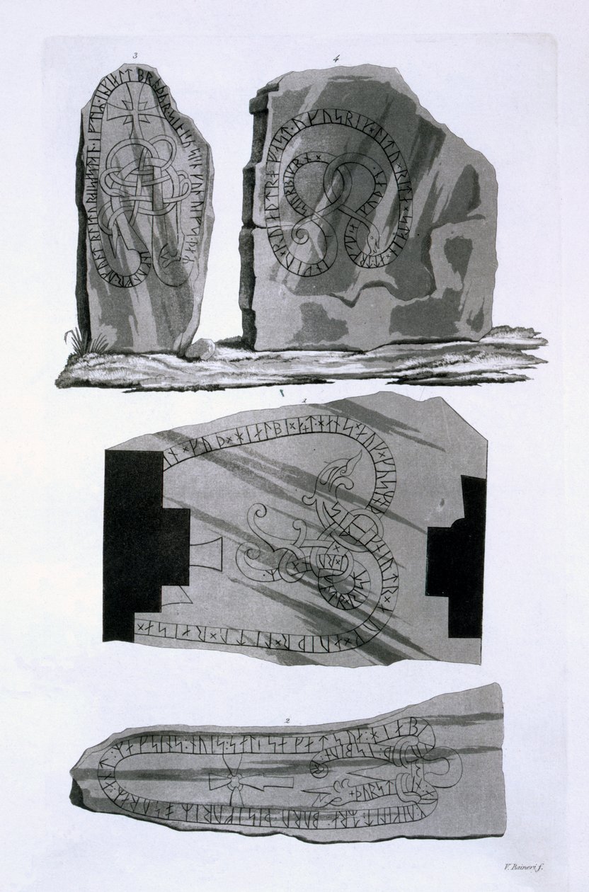 Gnistad-Bronzen, ca. 1820er-30er Jahre (farbige Gravur) von Italian School