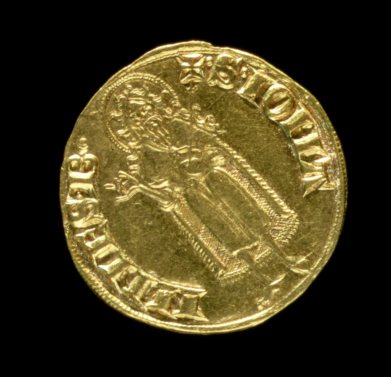 Goldflorin (Rückseite) mit Darstellung von Johannes dem Täufer, Florentinisch, 1252 von Italian School