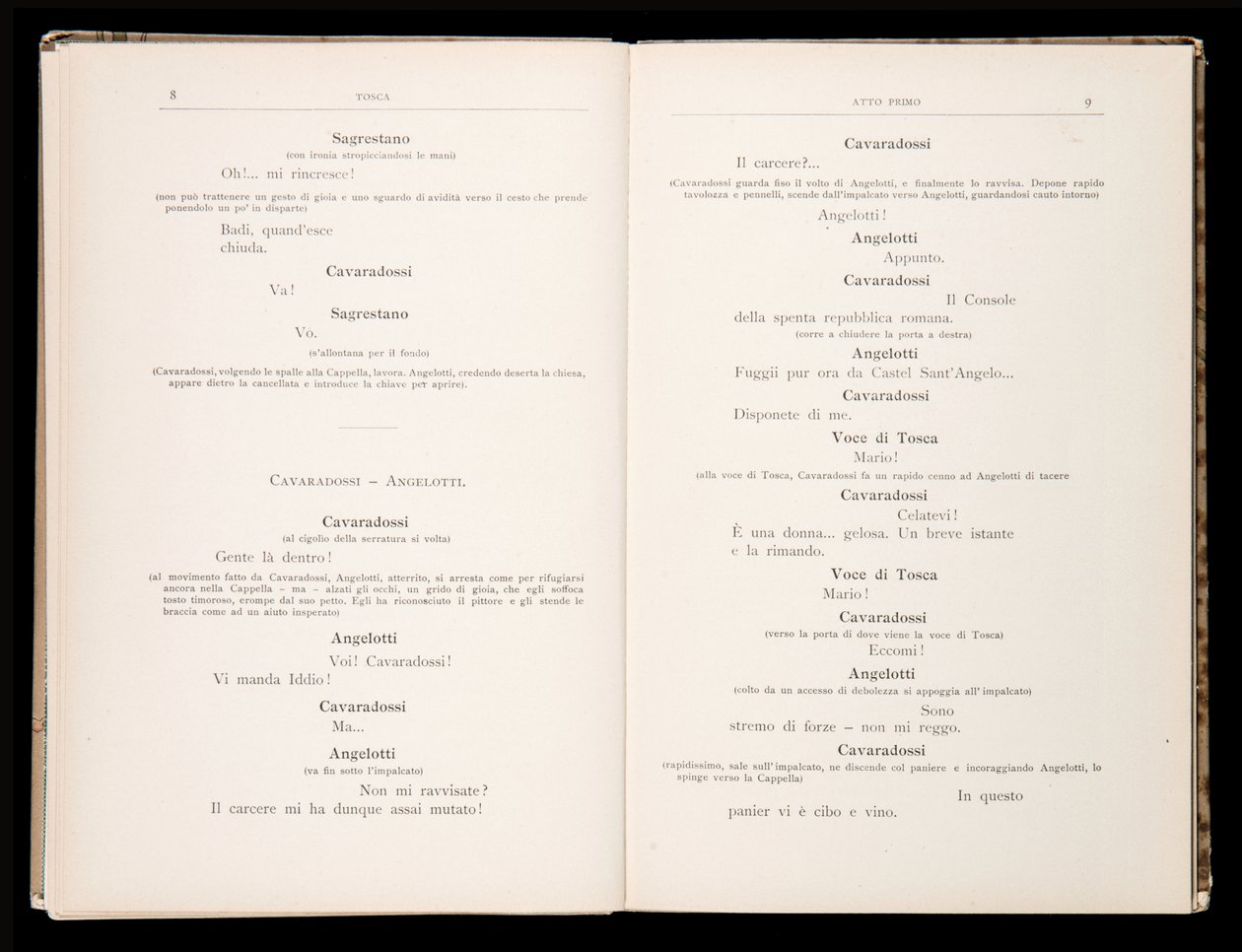 Libretto della Tosca von Giacomo Puccini, Edition Ricordi, Italien von Italian School