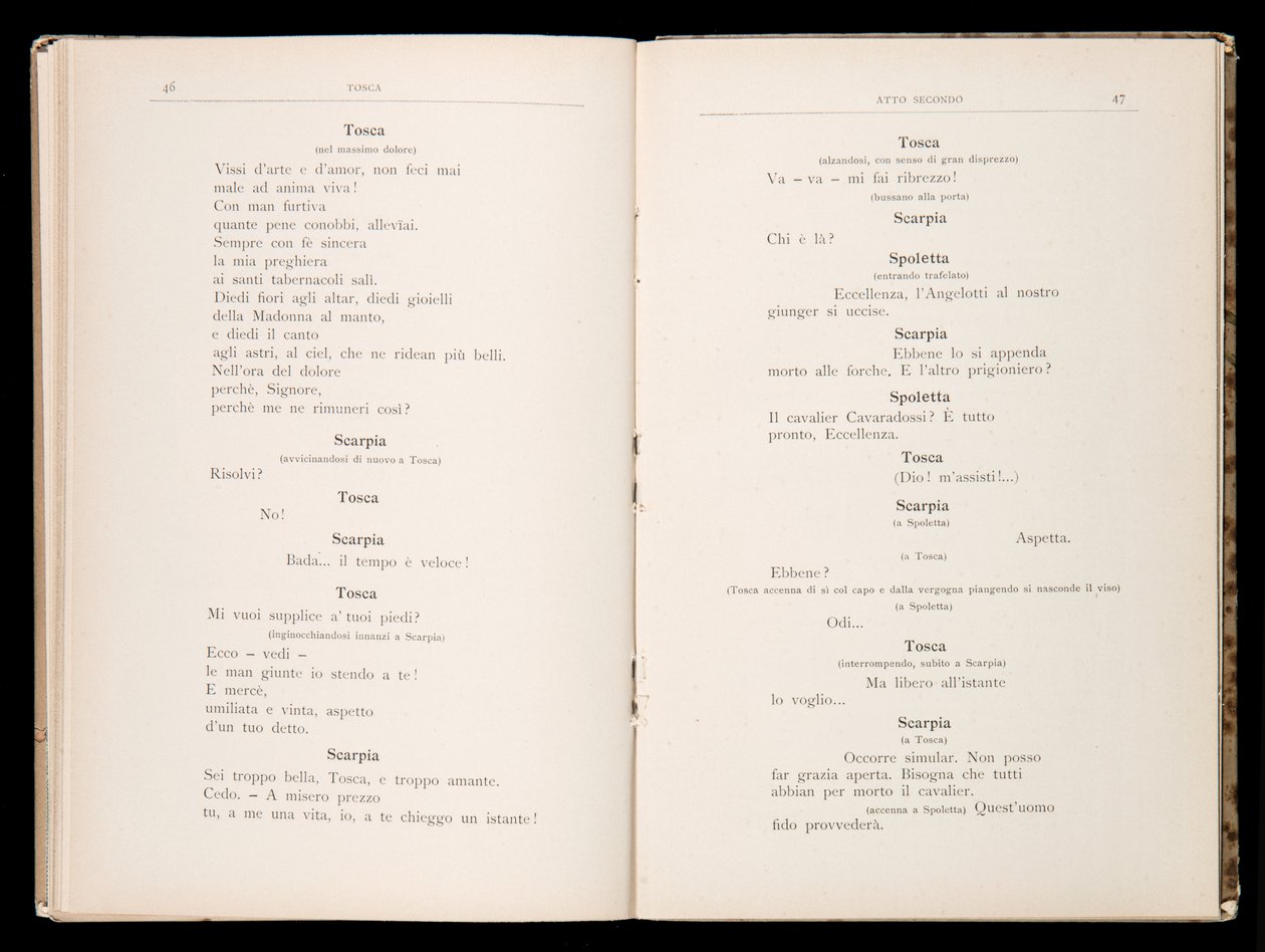 Libretto della Tosca, Edizione Ricordi, Italien von Italian School