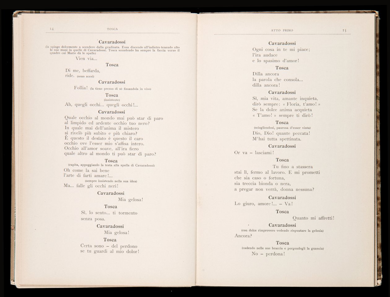 Libretto della Tosca, Edizione Ricordi, Italien von Italian School