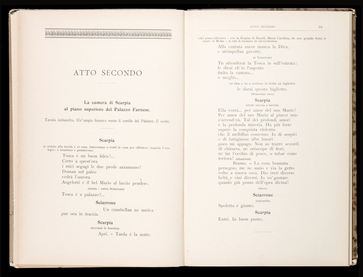 Libretto della Tosca von Giacomo Puccini, Edition Ricordi, Italien von Italian School