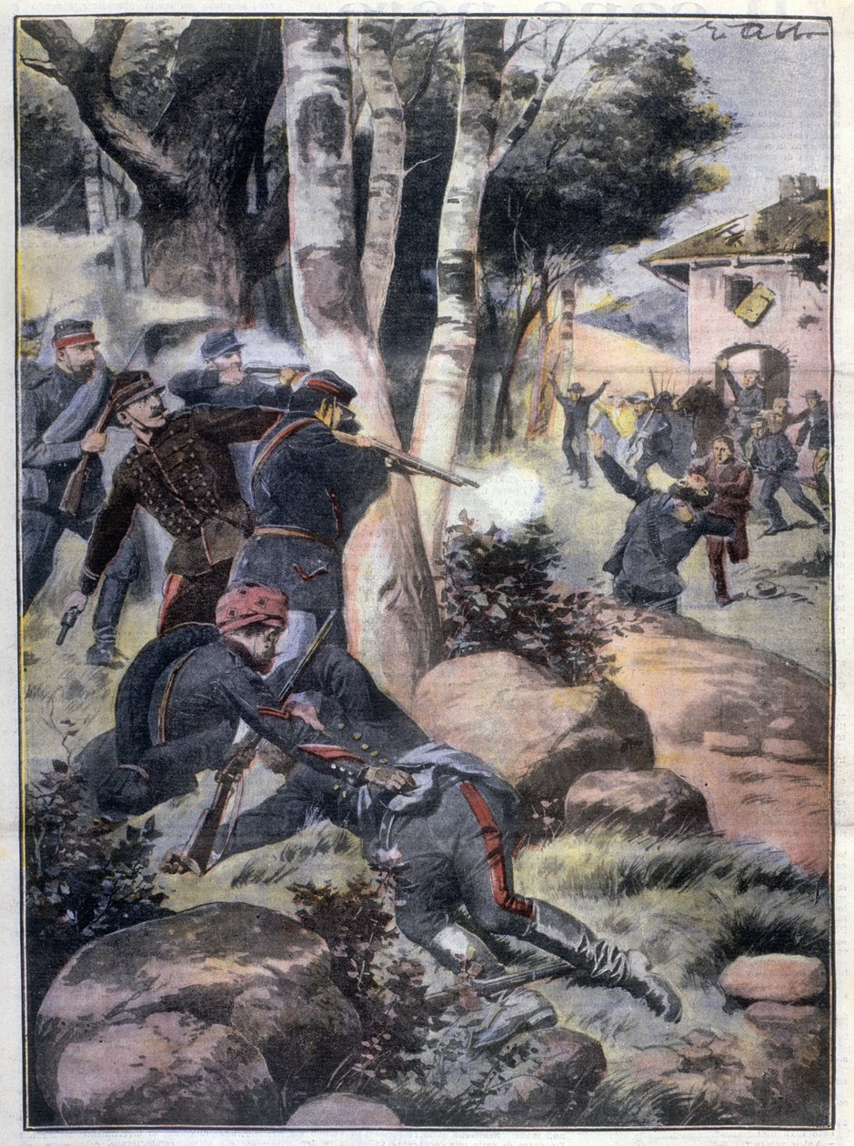 Mexikanische Revolution: Kämpfe zwischen Armee und Rebellen Illustration von Abbo in „L
